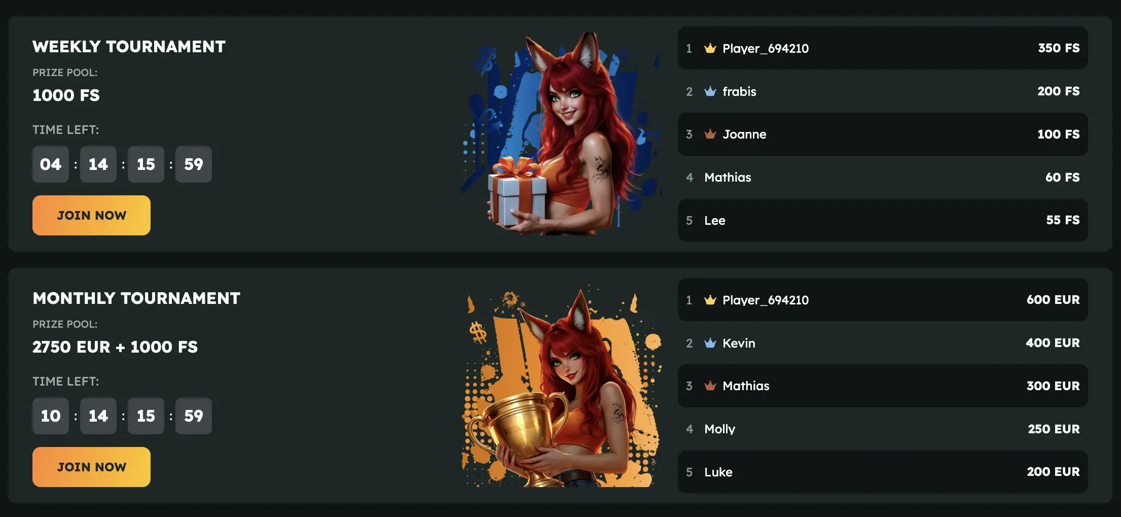 foxslots tournaments